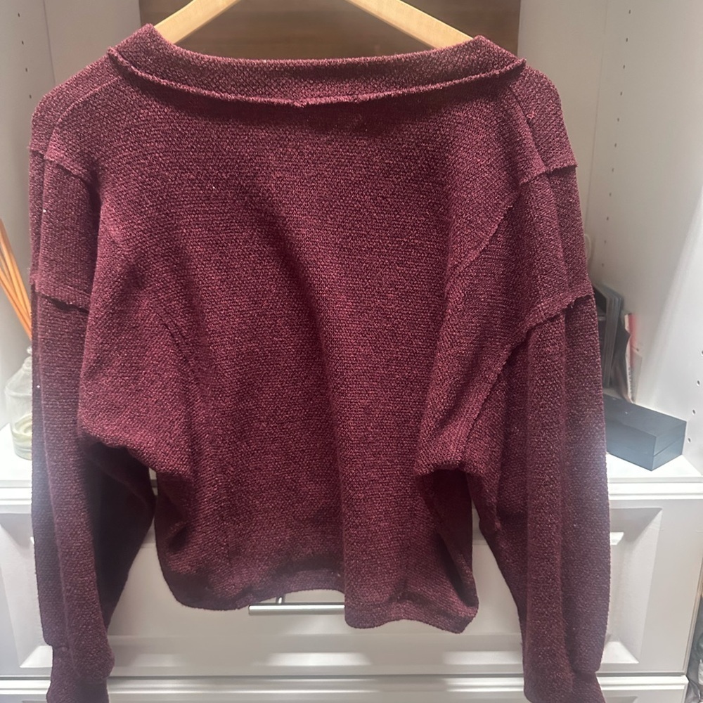 Lush Women's Burgundy Sweater - Picture 5 of 5